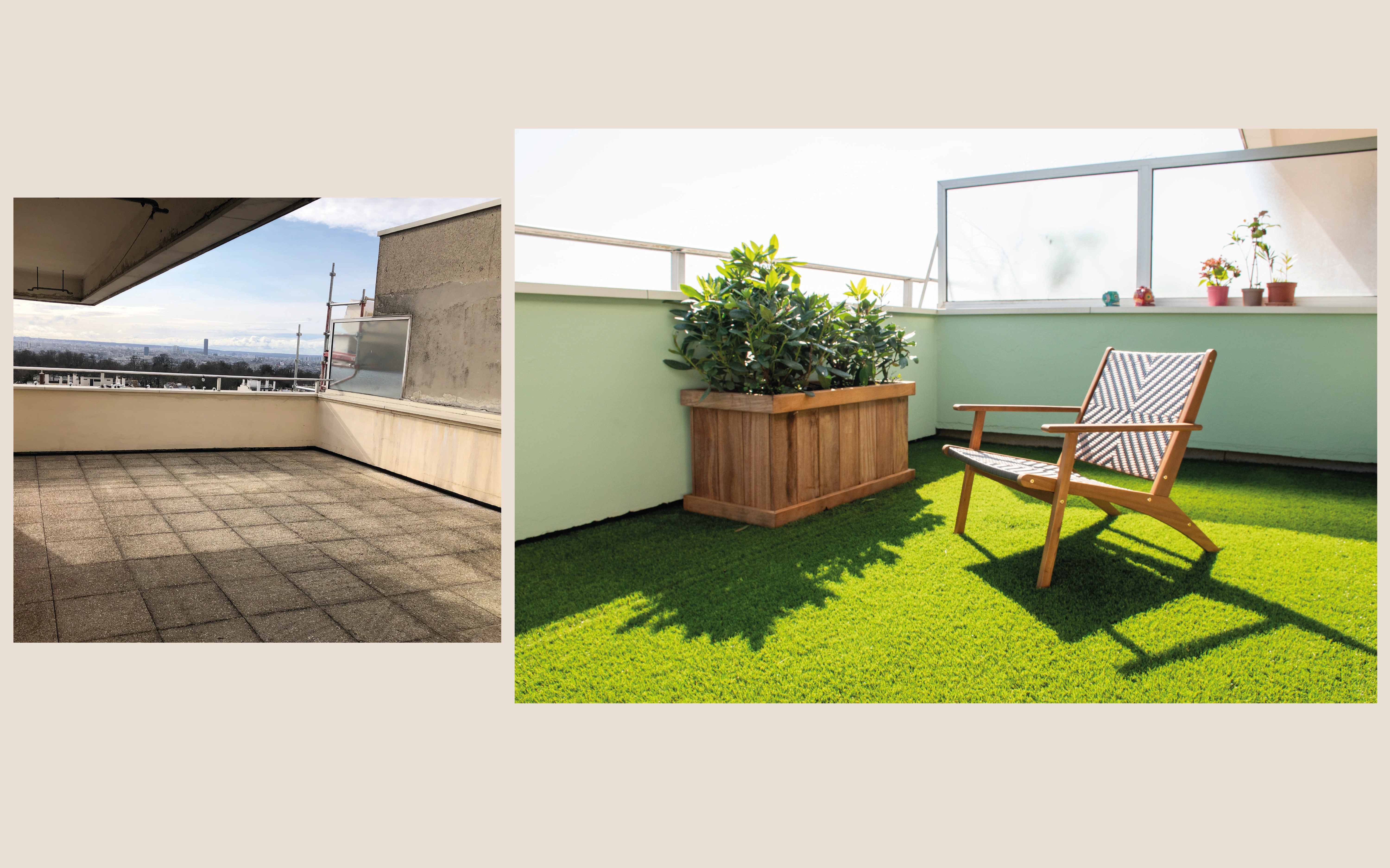 Embellissement d'une terrasse à Paris 20ème