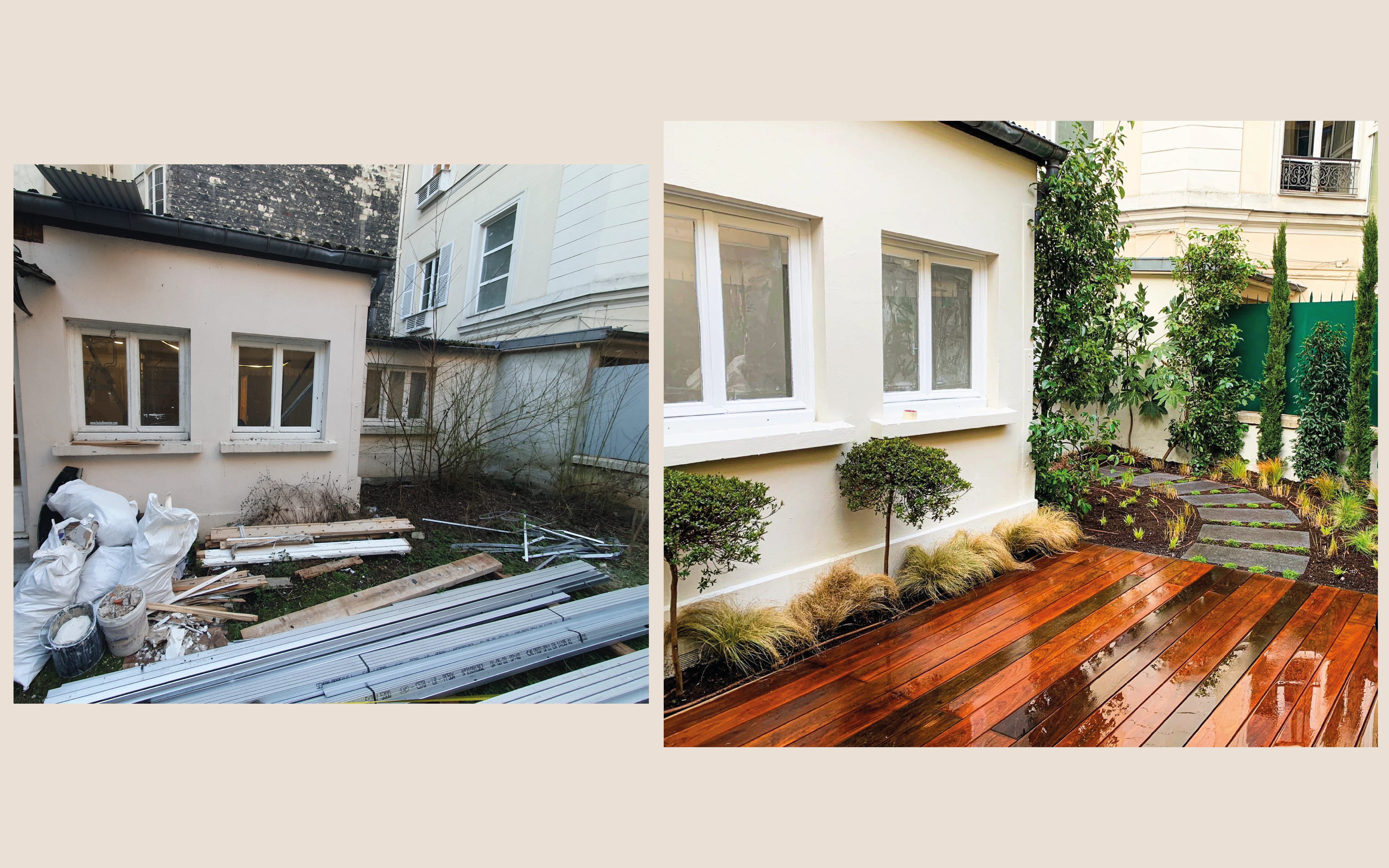 Jardin d'accès dans le 18ème