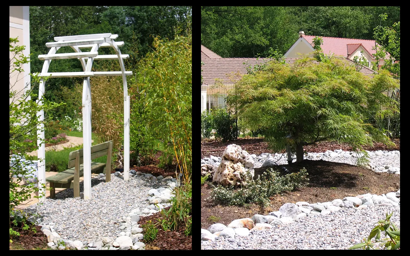 Jardin à l’anglaise, touches japonisantes à Marne -La –Vallée